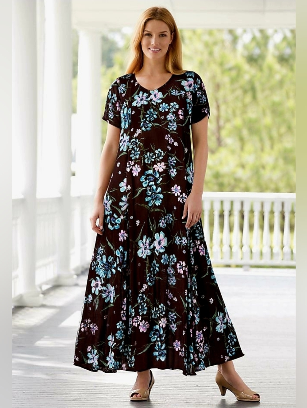 Woman Within Plus Crinkle Dress